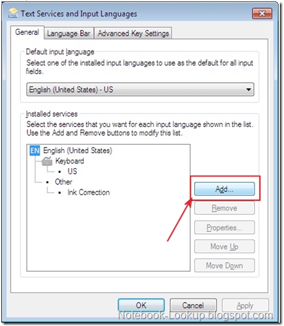 ตั้งค่าคีย์บอร์ดภาษาไทย windows 7
