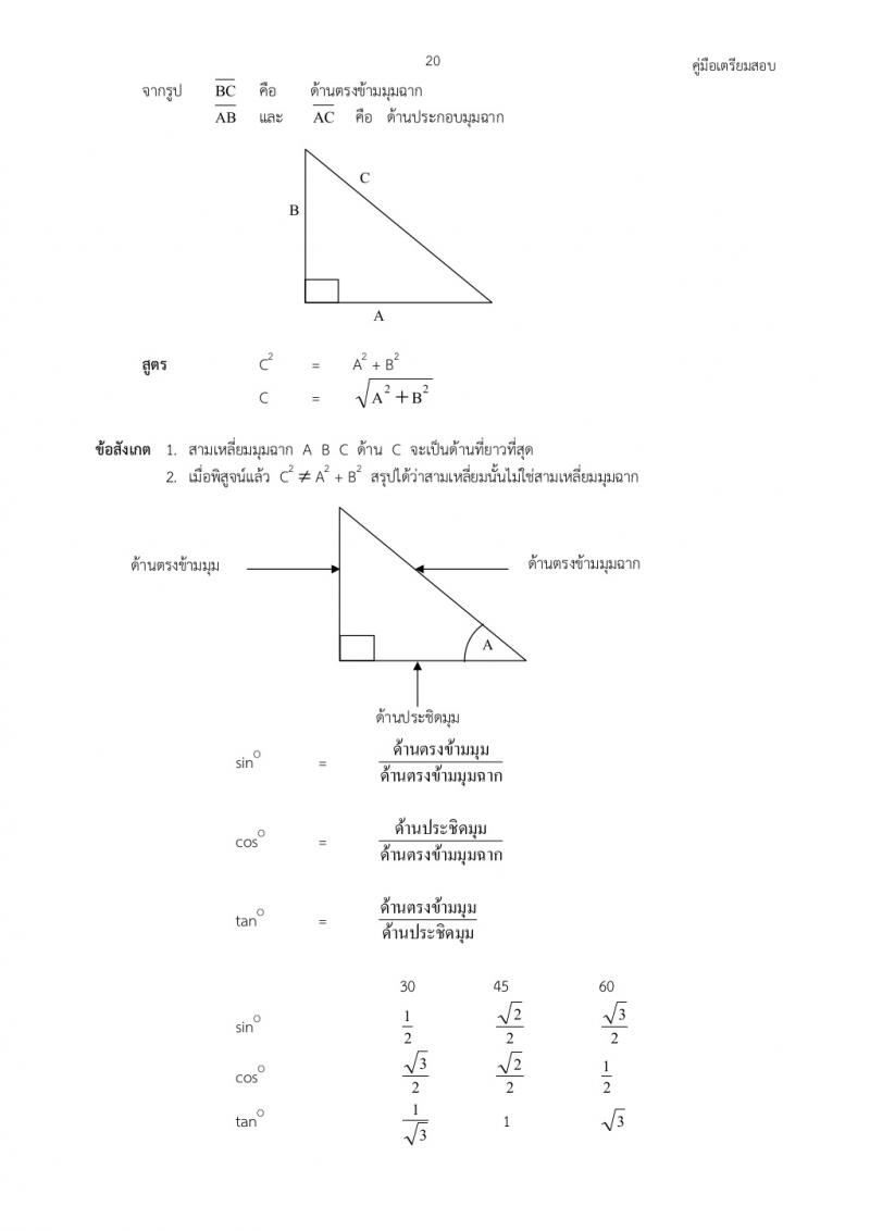 คณิตศาสตร์ทั่วไปภาค ก ก.พ
