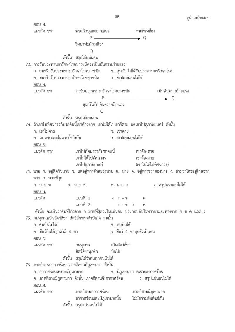 แนวข้อสอบภาค ก ก.พ. ชุดที่ 2