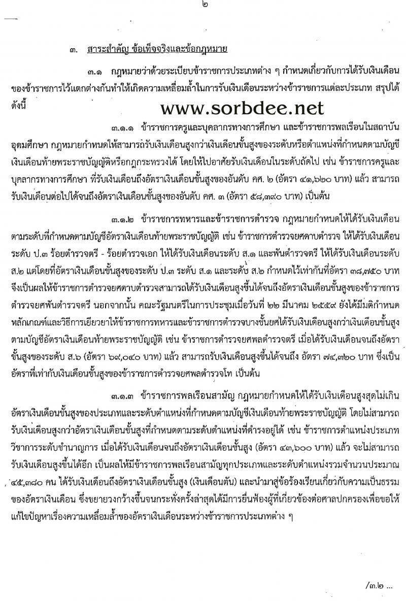 ก.พ. เสนอปรับหลักเกณฑ์และวิธีการให้ข้าราชการพลเรือนสามัญได้รับเงินสูงกว่าขั้นสูงของตำแหน่งเงินเดือนตัน ให้ได้รับเงินเดือนสูงกว่าขั้นสูงของตำแหน่งที่ได้รับแต่งตั้ง