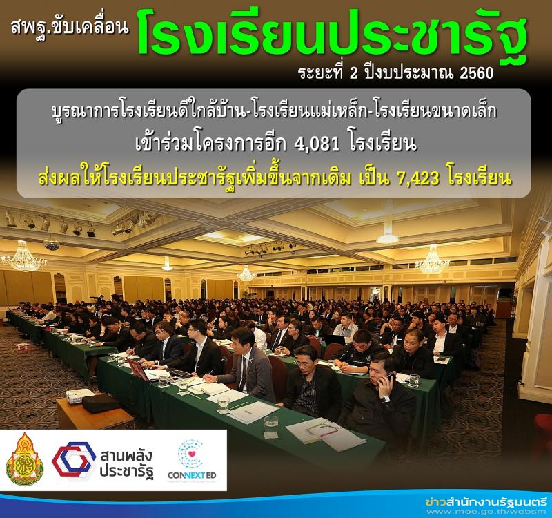 สพฐ.ขับเคลื่อนโรงเรียนประชารัฐ ระยะที่ 2 ปีงบประมาณ 2560