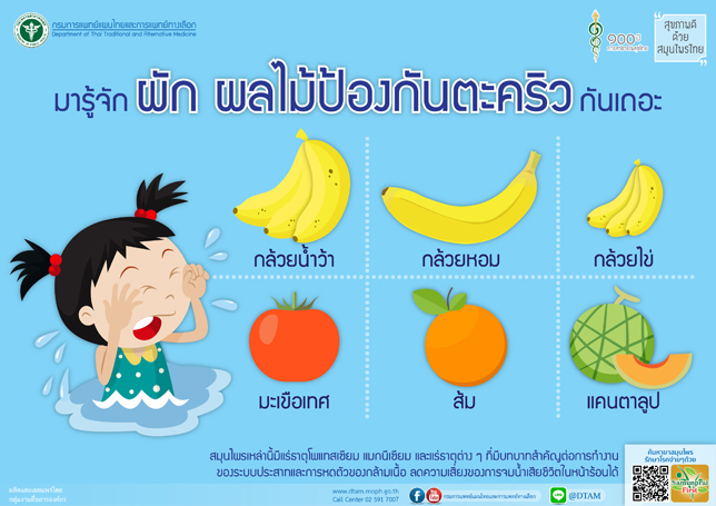 กินผัก-ผลไม้กลุ่มป้องกันตะคริว