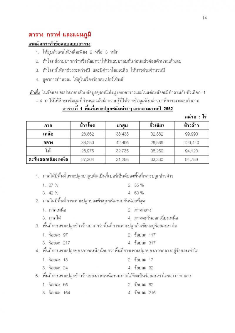 แนวข้อสอบภาค ก ก.พ. ชุดที่ 7