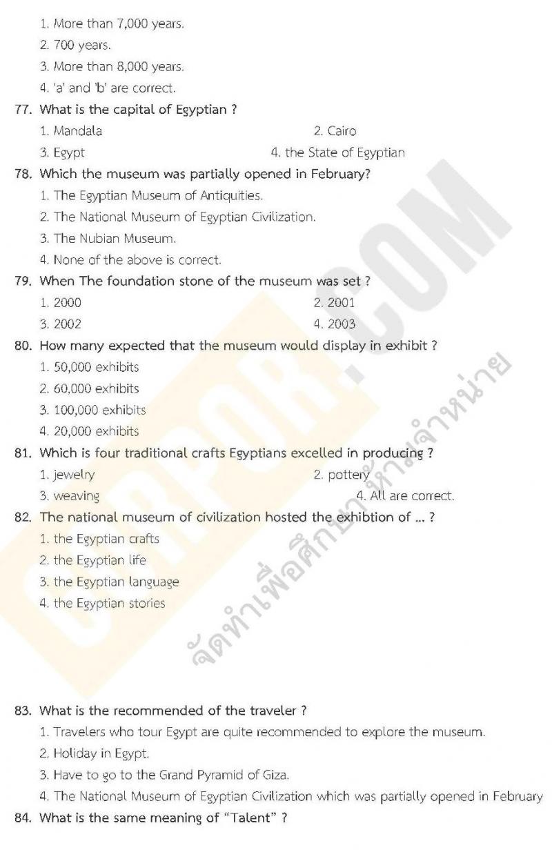 แนวข้อสอบภาค ก.พ. ภาษาอังกฤษ ชุด 2 ปี 2562