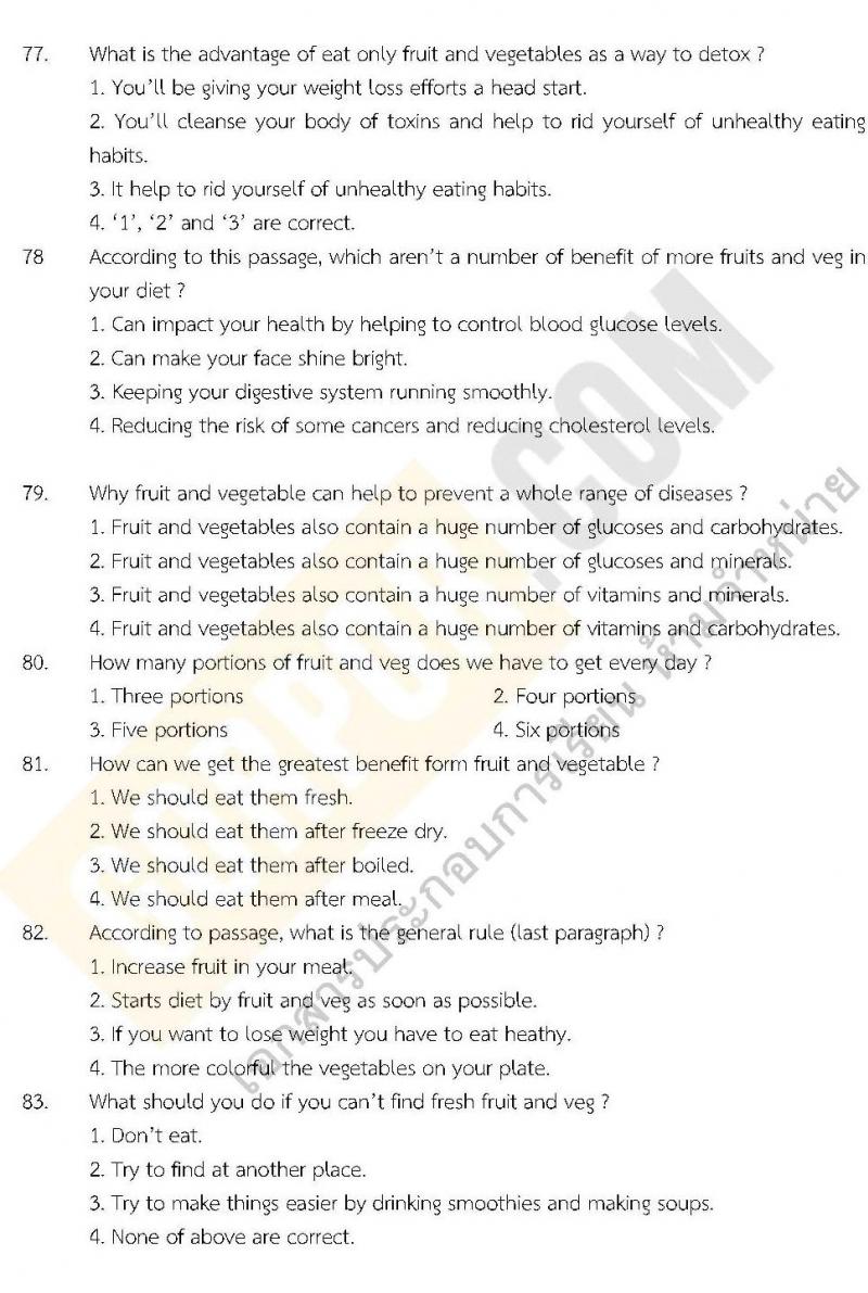 แนวข้อสอบภาค ก.พ. ภาษาอังกฤษ พร้อมเฉลย ชุด 5 ปี 2562