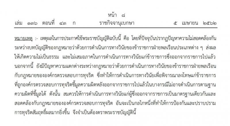 พระราชบัญญัติระเบียบข้าราชการพลเรือนในสถาบันอุดมศึกษา (ฉบับที่ ๔) พ.ศ. ๒๕๖๒