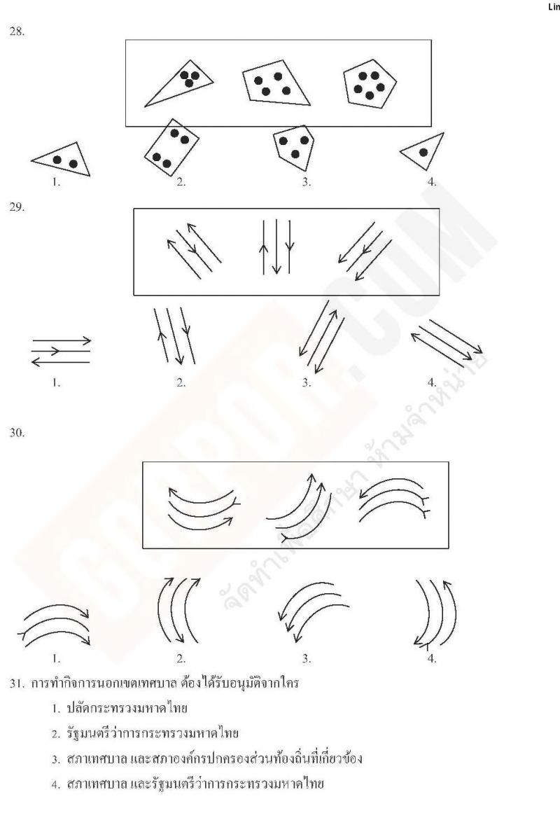 แนวข้อสอบภาค ก ท้องถิ่น ปี 2562 ชุดที่ 4