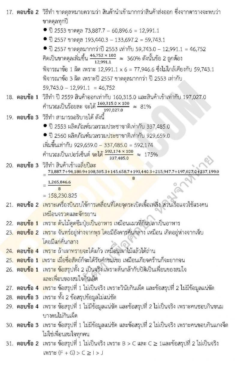 เฉลยแนวข้อสอบภาค ก ชุด 11