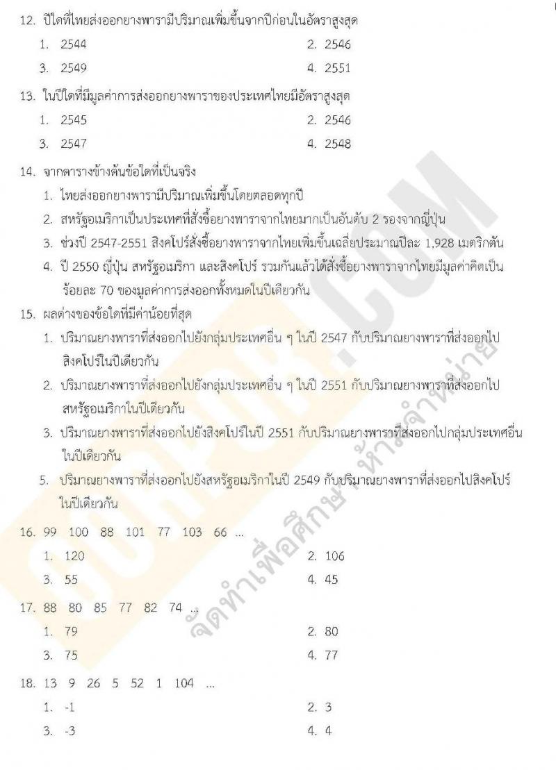 แนวข้อสอบภาค ก ท้องถิ่น ปี 2562 ชุดที่ 8