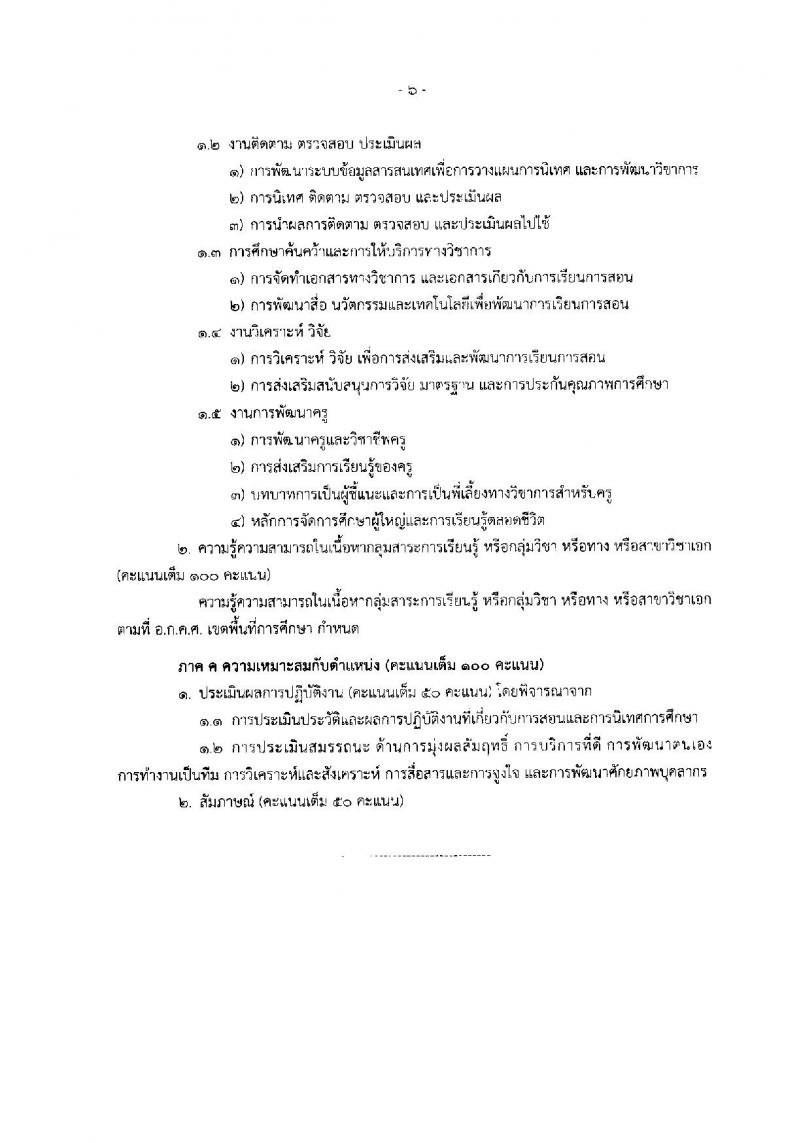 หลักเกณฑ์ตามหนังสือที่ก.ค.ศ. ที่ ศธ0206.6/ว 33 ลงวันที่ 24 ต.ค. 2560