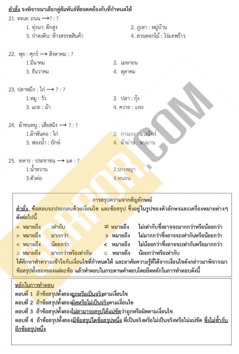 แนวข้อสอบภาค ก ชุด 16