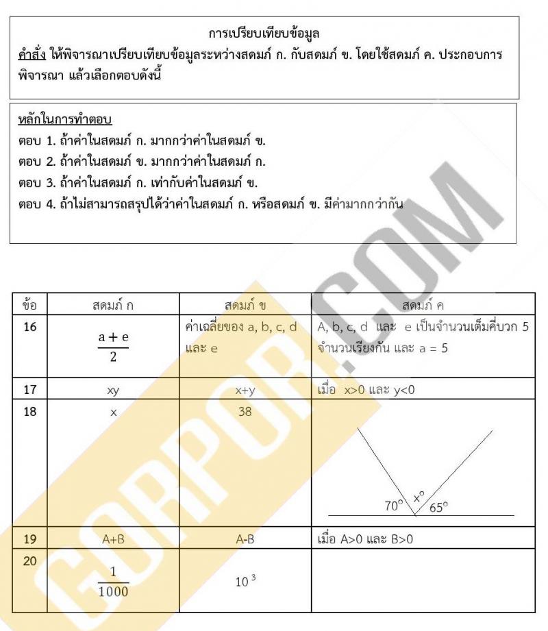 แนวข้อสอบภาค ก ชุด 16