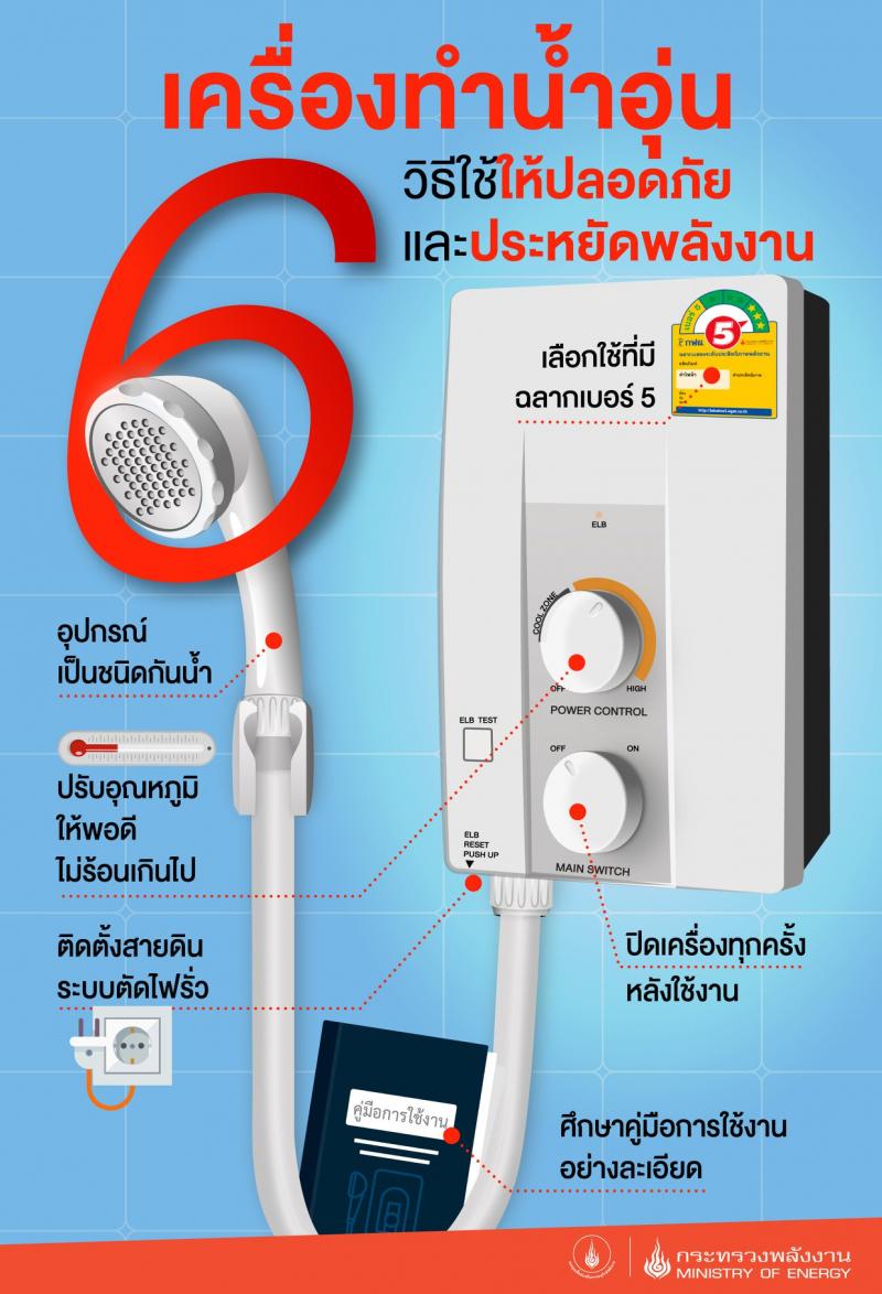 ใช้เครื่องทำน้ำอุ่นให้ปลอดภัย