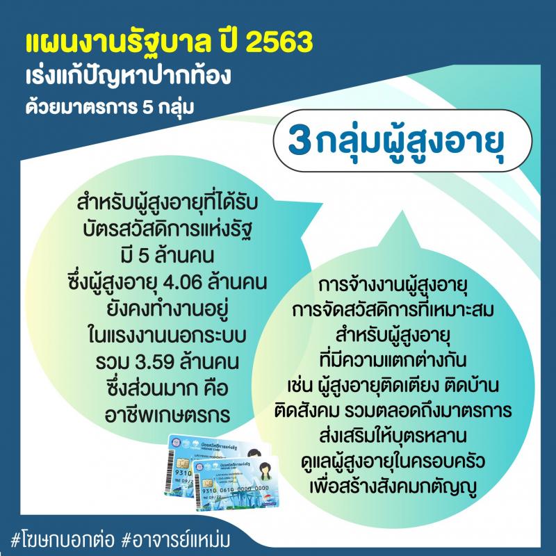 กลุ่มผู้สูงอายุ จัดสวัสดิการที่เหมาะสมและส่งต่อการจ้างงาน