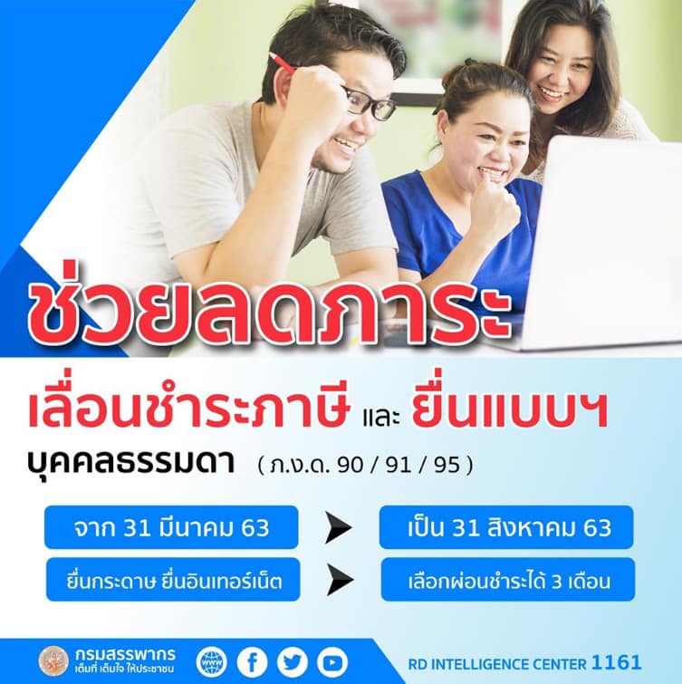 การขยายระยะเวลาการยื่นแบบฯ ต้านภัย COVID-19 มีผลใช้บังคับแล้ว