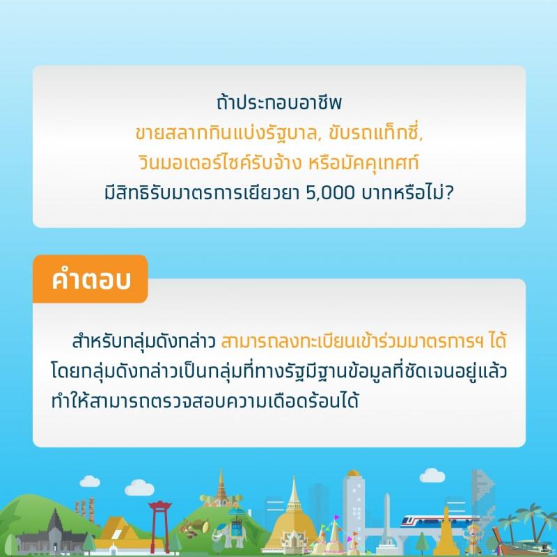 คำถามยอดฮิตเกี่ยวกับมาตรการเยียวยา 5,000 บาท