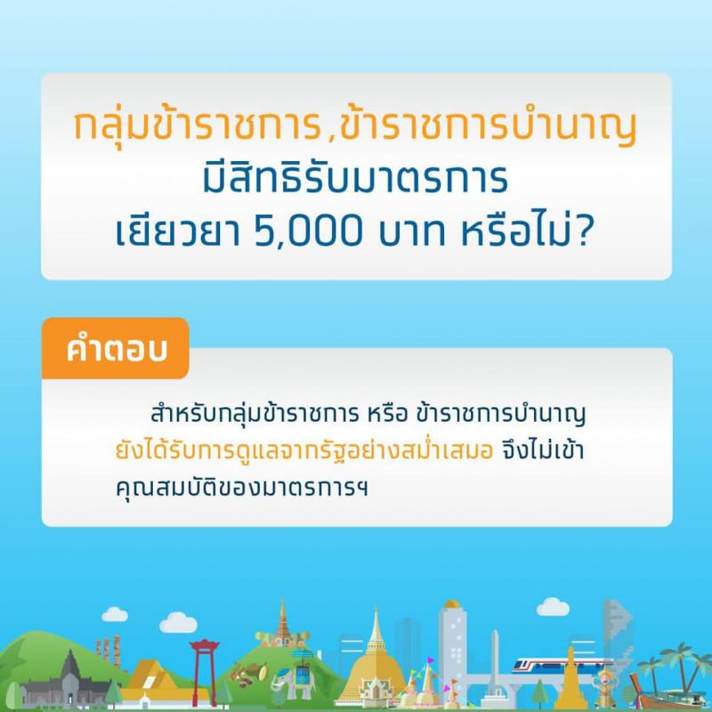 คำถามยอดฮิตเกี่ยวกับมาตรการเยียวยา 5,000 บาท