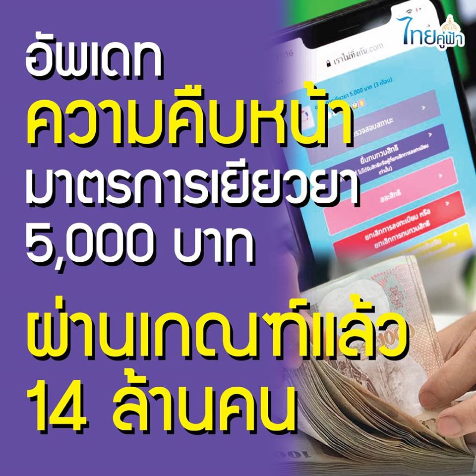 มาตรการเยียวยา 5,000 บาท ผ่านเกณฑ์แล้ว