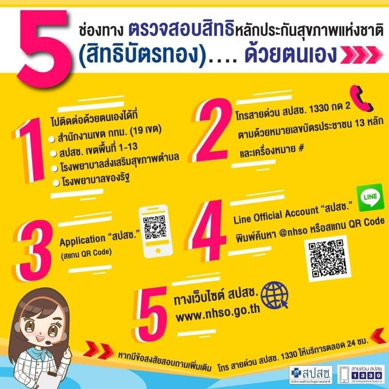 เช็คสิทธิ์บัตรทองได้ง่ายๆ มาดูกัน