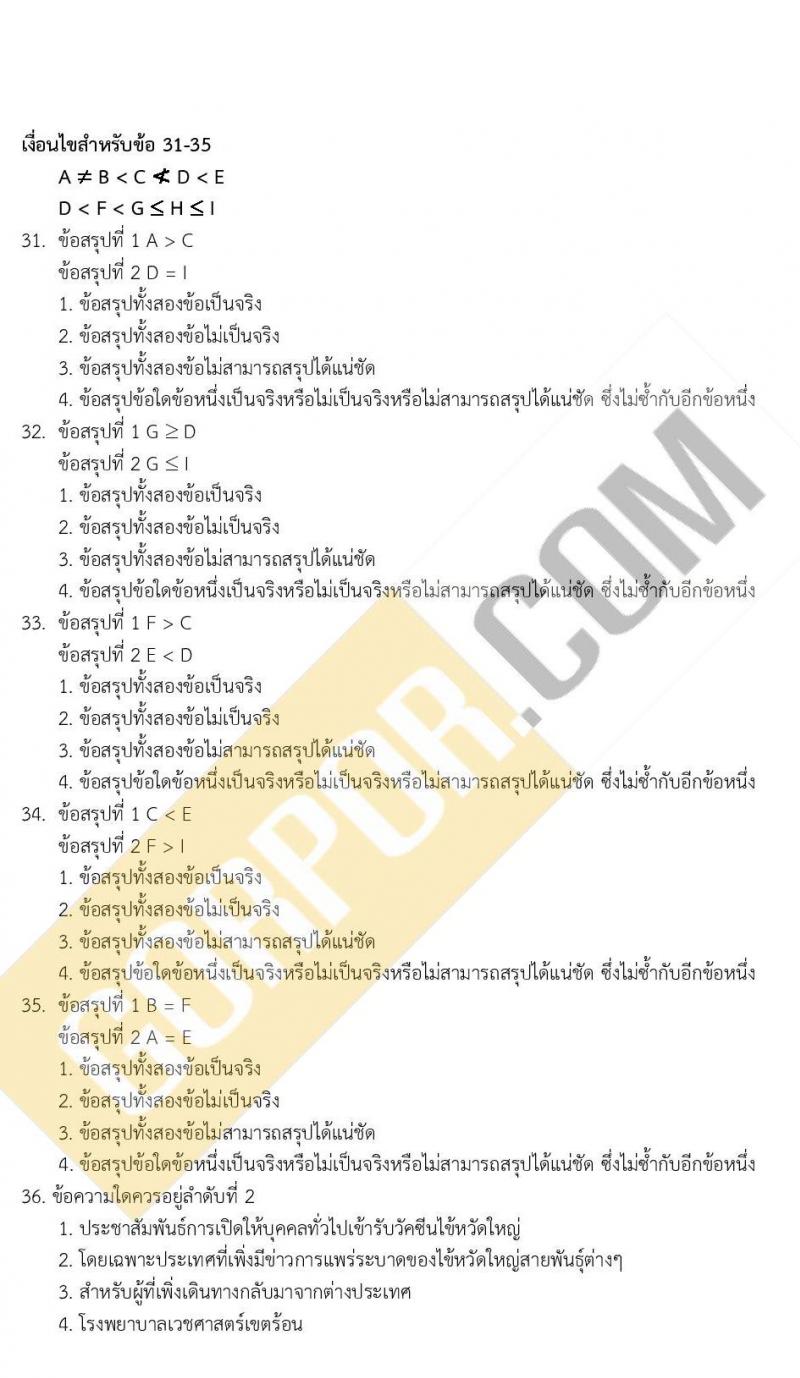 ข้อสอบ ภาค ก ก.พ. ระดับ ปวช.-ปวส. ชุดที่ 1/2563