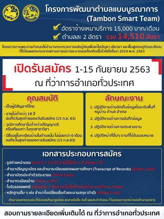 รับสมัครลูกจ้างเหมาบริการ ทั่วประเทศ