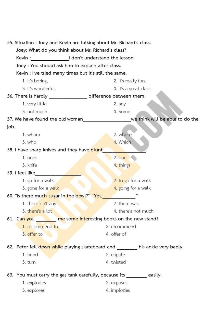 แนวข้อสอบภาค ก ก.พ. ระดับ ปวช-ปวส. ชุด 2/2563