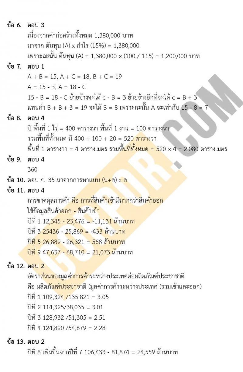 แนวข้อสอบภาค ก ก.พ. ระดับ ปวช-ปวส. ชุด 2/2563