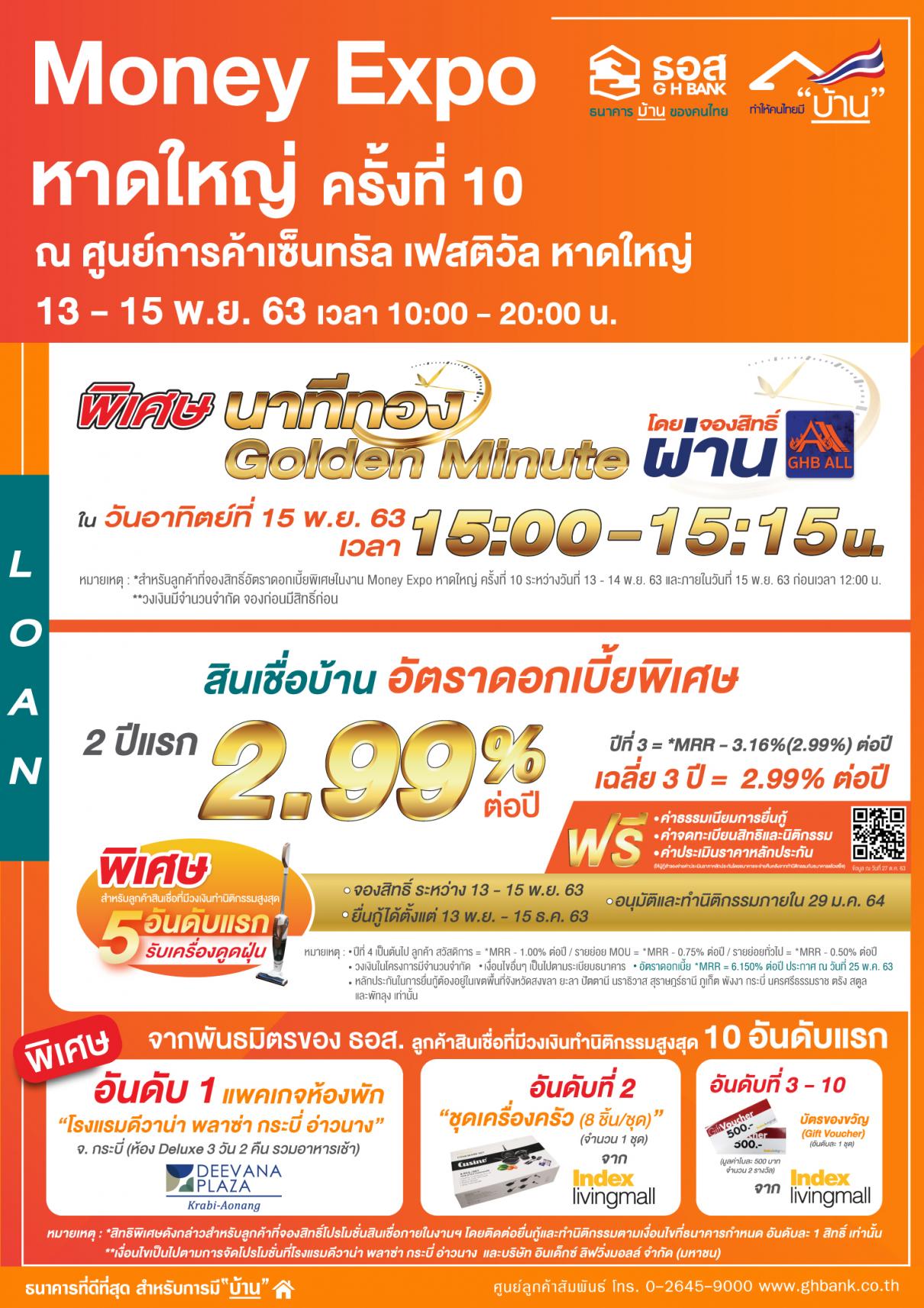 ธอส.จัดสินเชื่อบ้านดอกเบี้ยเฉลี่ย 3 ปีแรก 2.99% ต่อปี