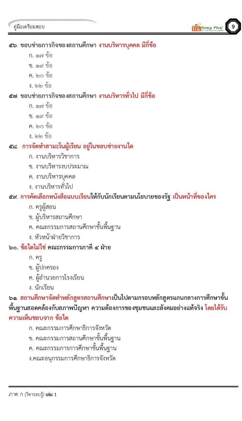 น็อคข้อสอบ ครูผู้ช่วย สพฐ./ท้องถิ่น ปี 2564 ชุด 2 ภาค ก-ข