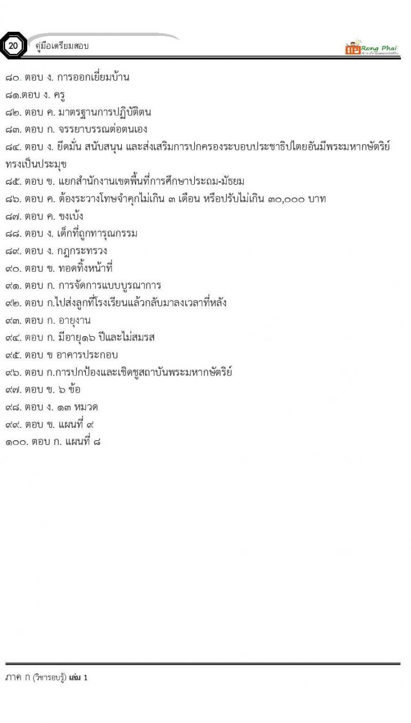 น็อคข้อสอบ ครูผู้ช่วย สพฐ./ท้องถิ่น ปี 2564 ชุด 2 ภาค ก-ข