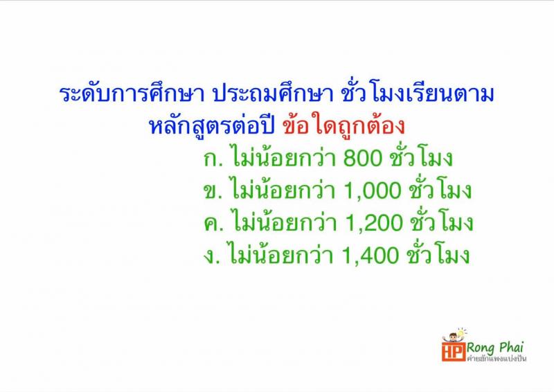 แนวข้อสอบ วิชารอบรู้ครูผู้ช่วย กรณีพิเศษ/กรณีทั่วไป