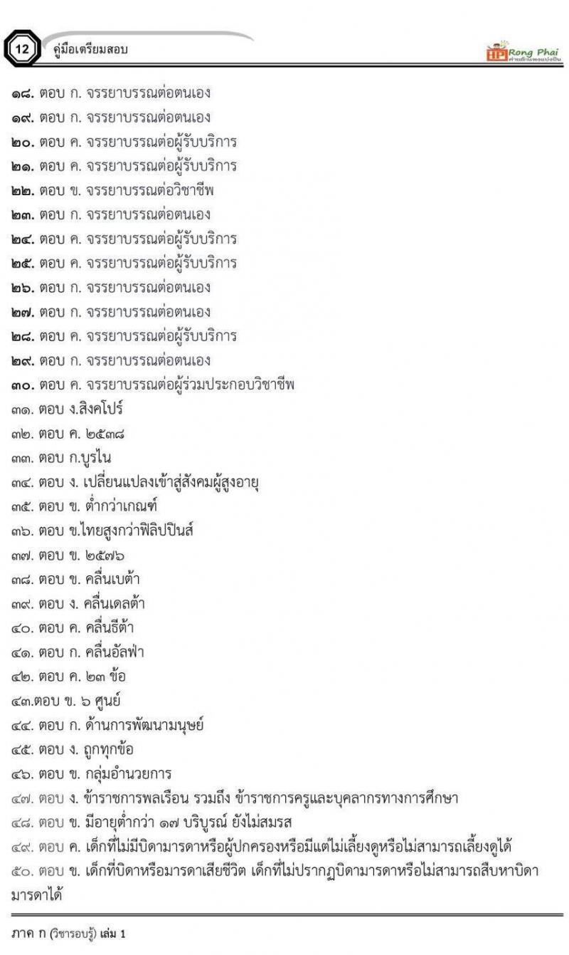 วิชารอบรู้ ครูผู้ช่วย กรณีพิเศษ/กรณีทั่วไป