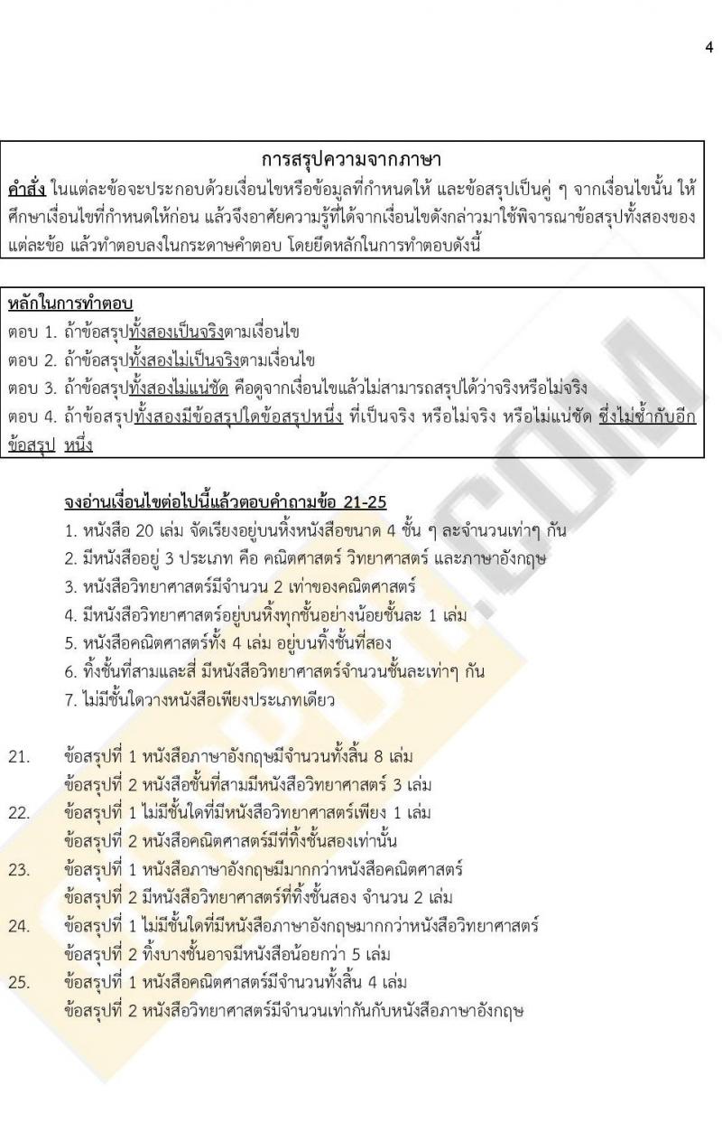 iTest ข้อสอบภาค ก. (e-Exam) ชุดที่ 1/2564