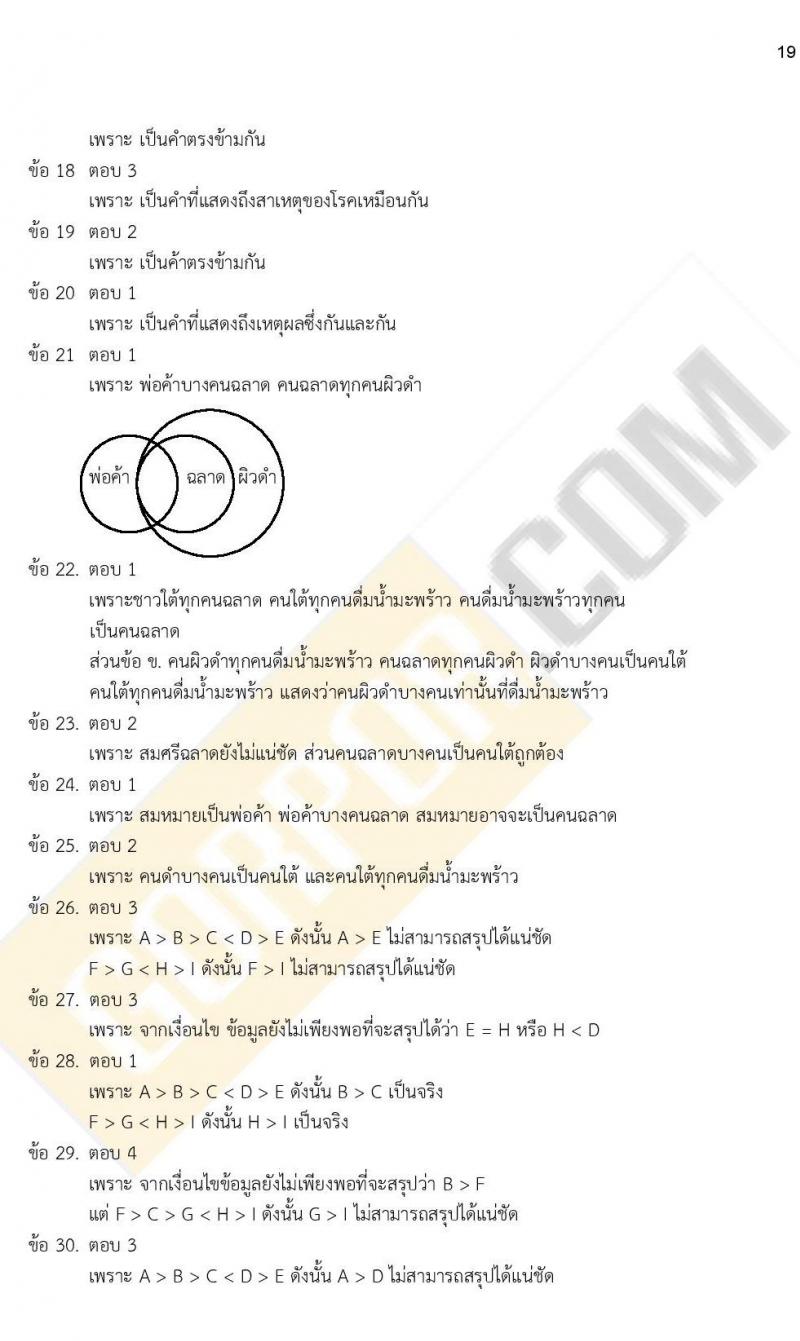 เฉลย iTest ข้อสอบภาค ก ก.พ. ระดับ ปวช.-ปวส.-อนุปริญญา ชุดที่ 1/2564