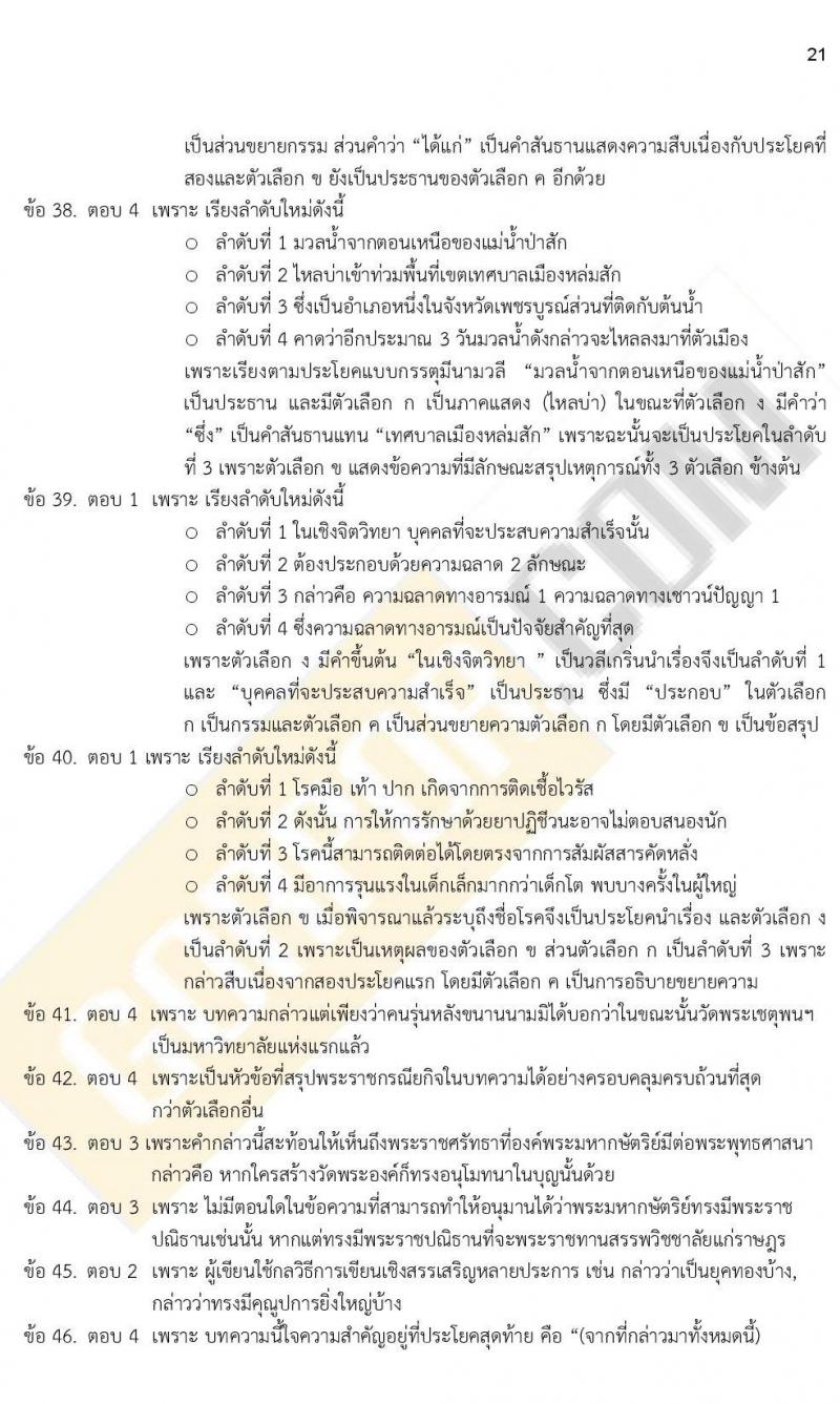 เฉลย iTest ข้อสอบภาค ก ก.พ. ระดับ ปวช.-ปวส.-อนุปริญญา ชุดที่ 1/2564