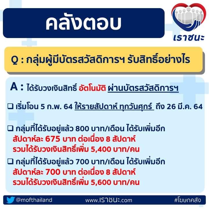 คลังตอบเงื่อนไขรับเงินเราชนะ