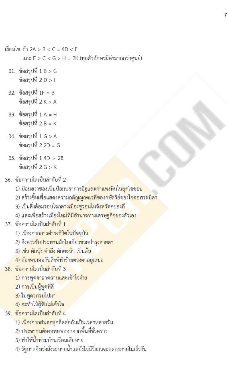 iTest ข้อสอบภาค ก ก.พ. ระดับ ป.ตรี - ป.โท ชุดที่ 2/2564