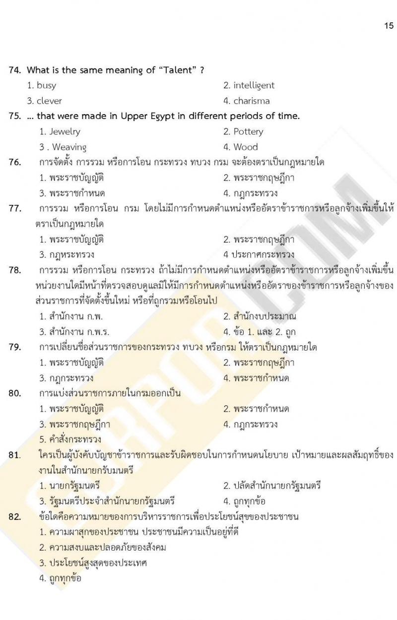 iTest ข้อสอบภาค ก ก.พ. ระดับ ป.ตรี - ป.โท ชุดที่ 2/2564
