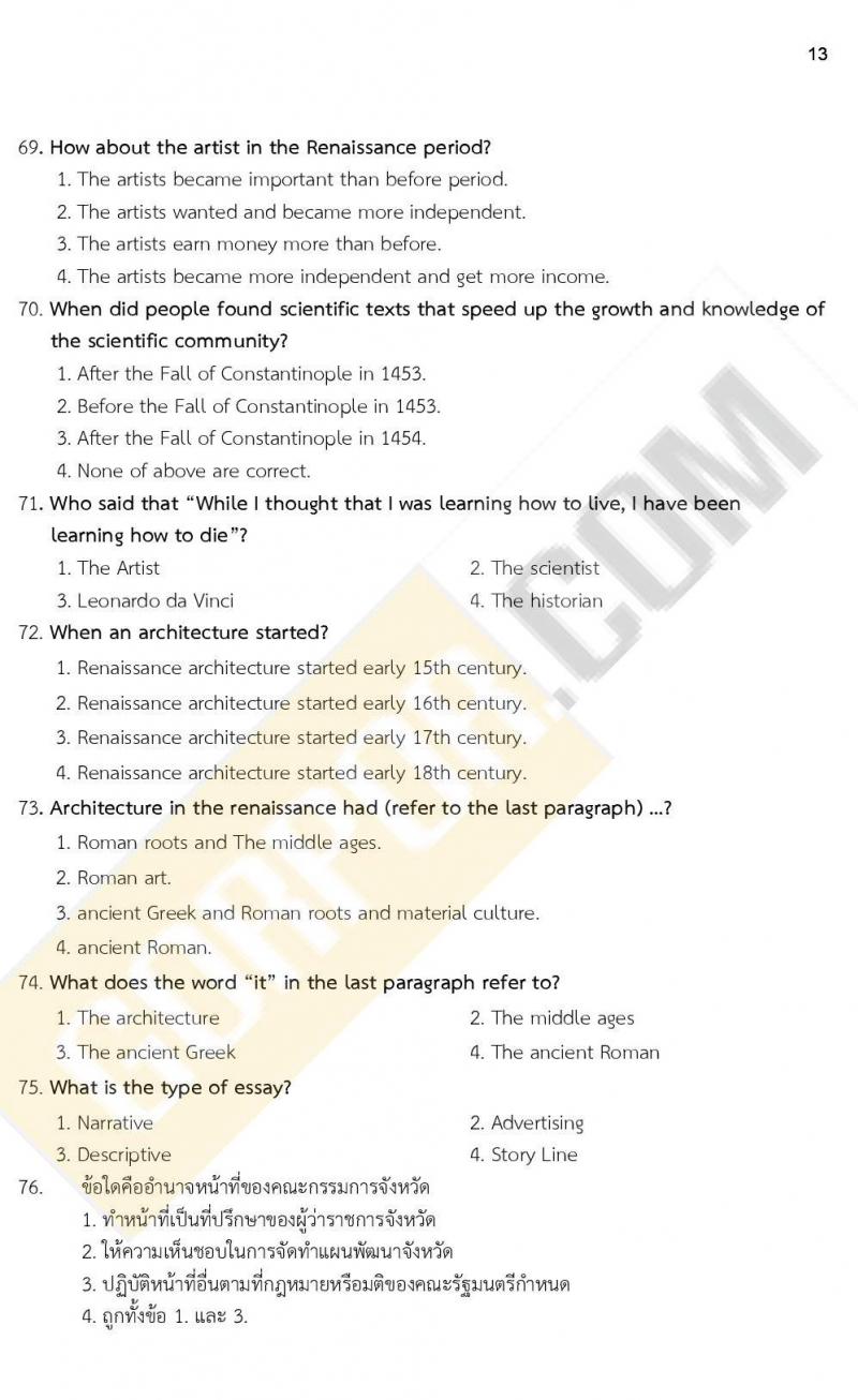 iTest ข้อสอบภาค ก ก.พ. ระดับ ป.ตรี - ป.โท ชุดที่ 4/2564