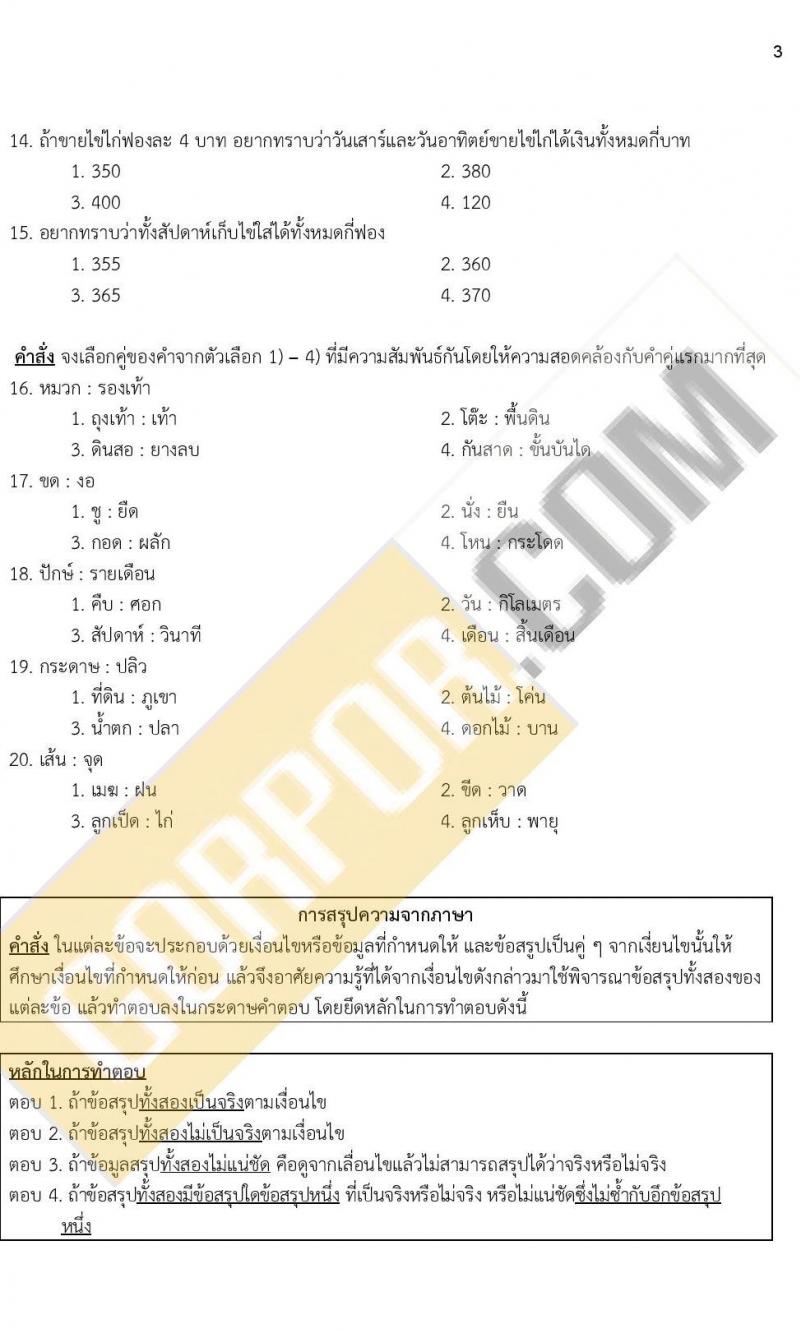 iTest ข้อสอบภาค ก ก.พ. ระดับ ป.ตรี - ป.โท ชุดที่ 5/2564