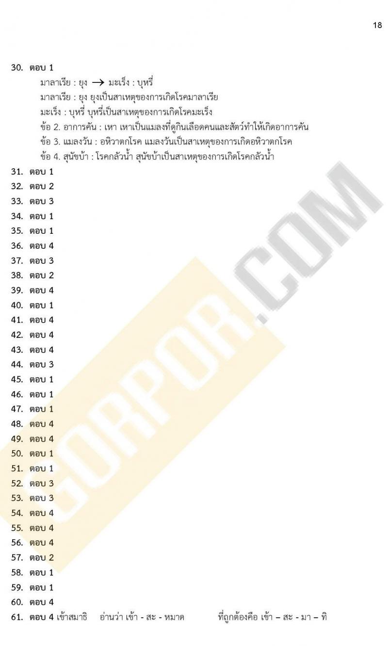 แนวข้อสอบภาคความรู้ความสามารถทั่วไป ภาค ก. (ท้องถิ่น) ชุดที่ 7/2564