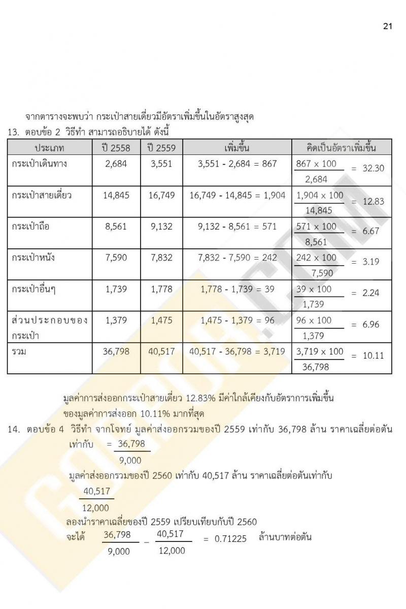 ข้อสอบภาค ก ก.พ. ระดับ ป.ตรี - ป.โท ชุดที่ 9/2564