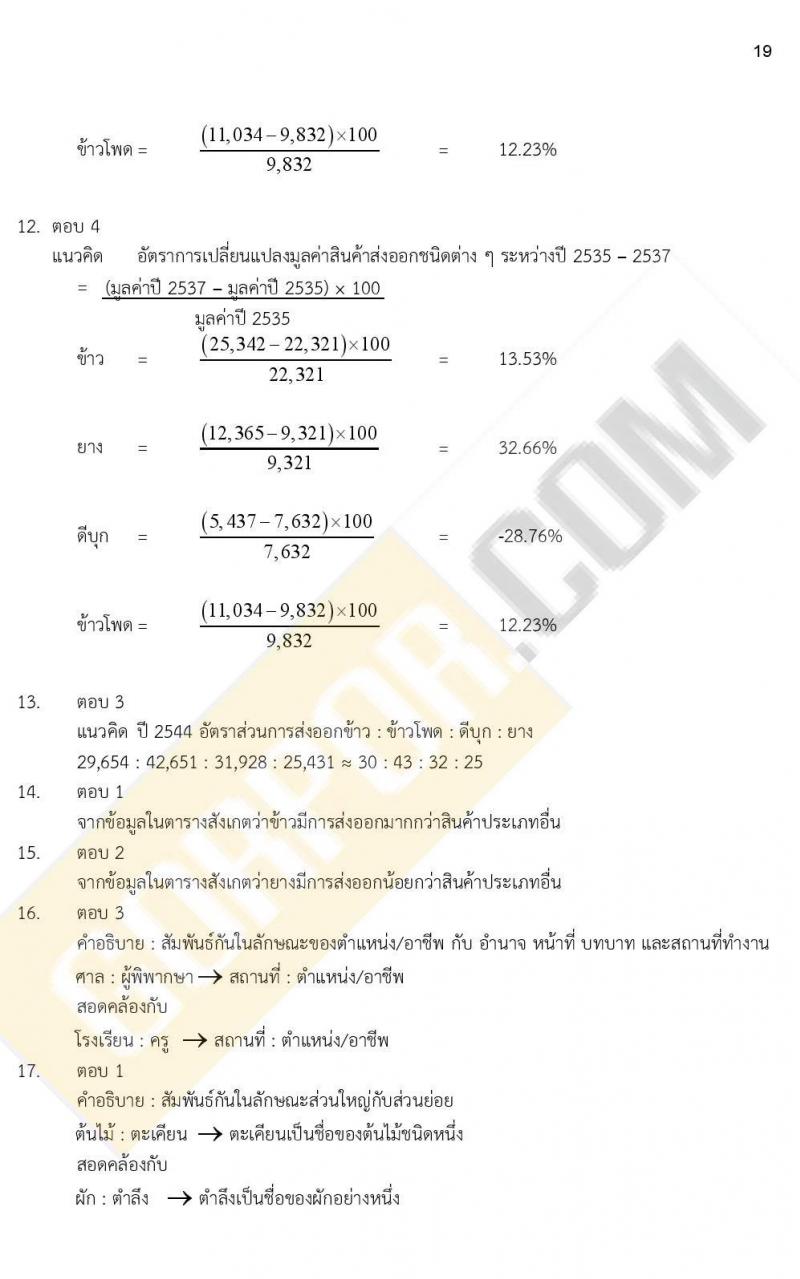 ข้อสอบภาค ก. (e-Exam) ป.ตรี ป.โท ชุดที่ 9/2564