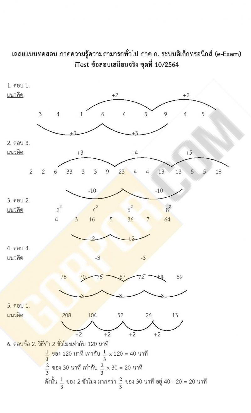 iTest ข้อสอบภาค ก. (e-Exam) ป.ตรี ป.โท ชุดที่ 10/2564