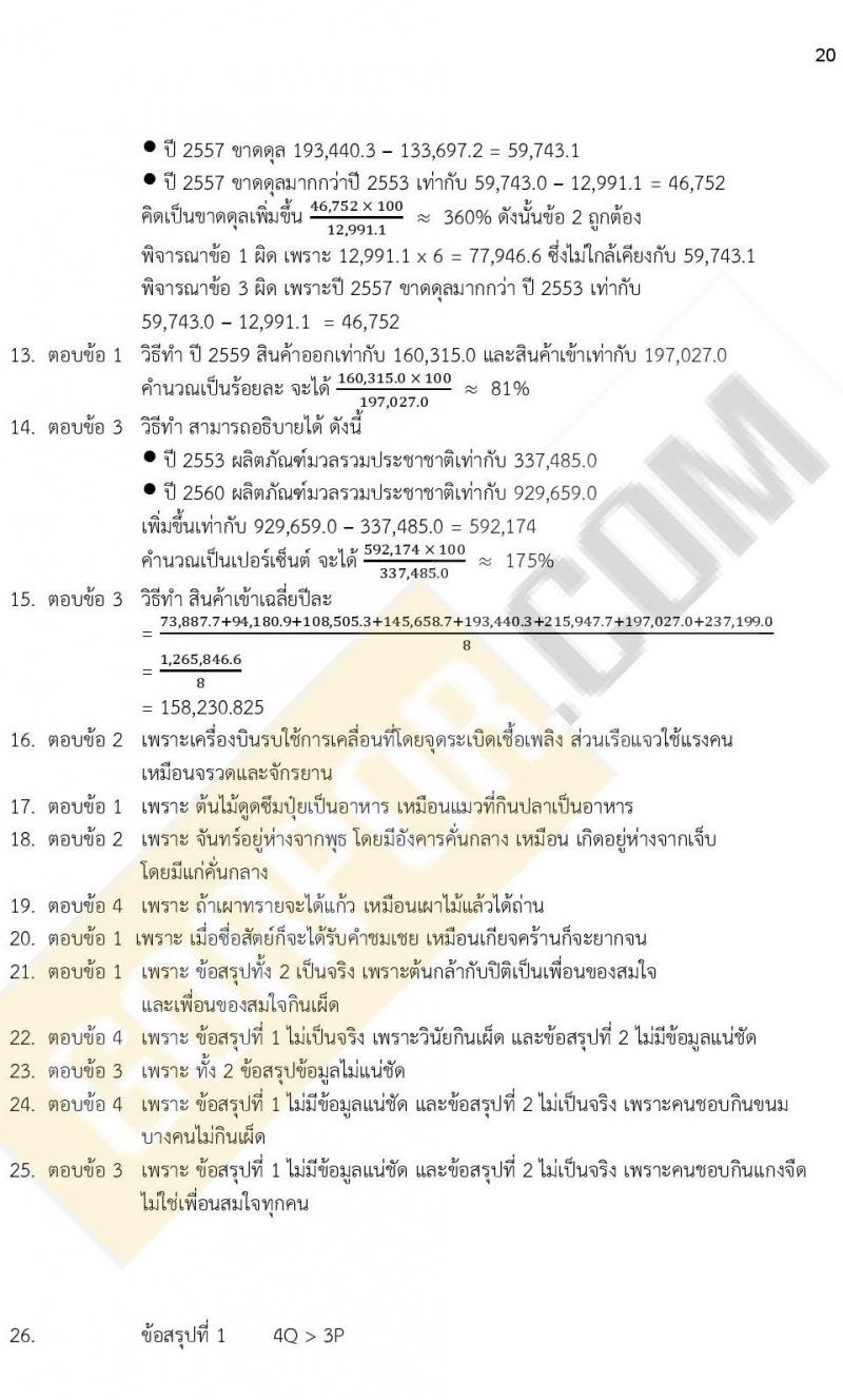 ข้อสอบภาค ก. ป.ตรี ป.โท ชุดที่ 11/2564