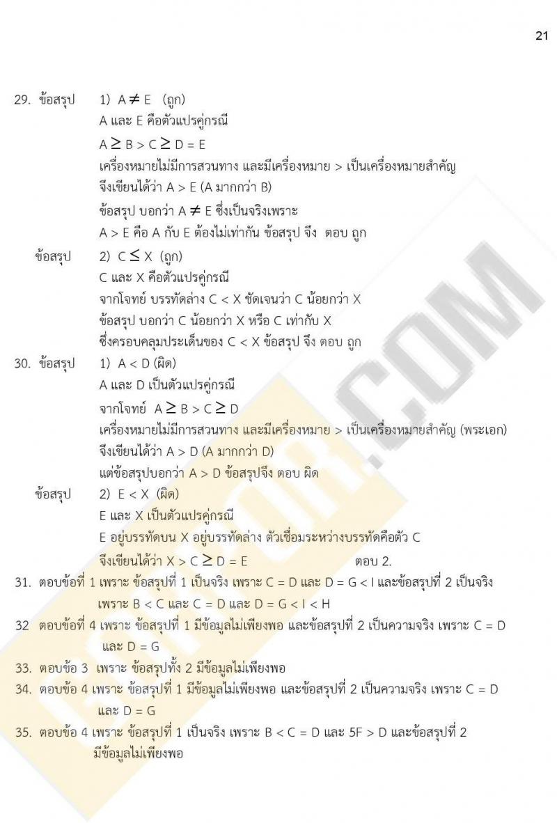 ข้อสอบภาค ก. ป.ตรี ป.โท ชุดที่ 12/2564