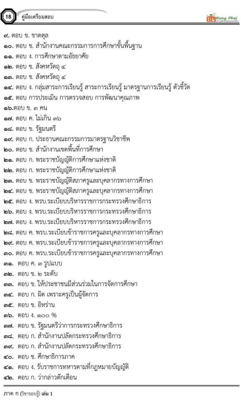 น็อคข้อสอบภาค ก ภาค ข 100 ข้อ ครูผู้ช่วย