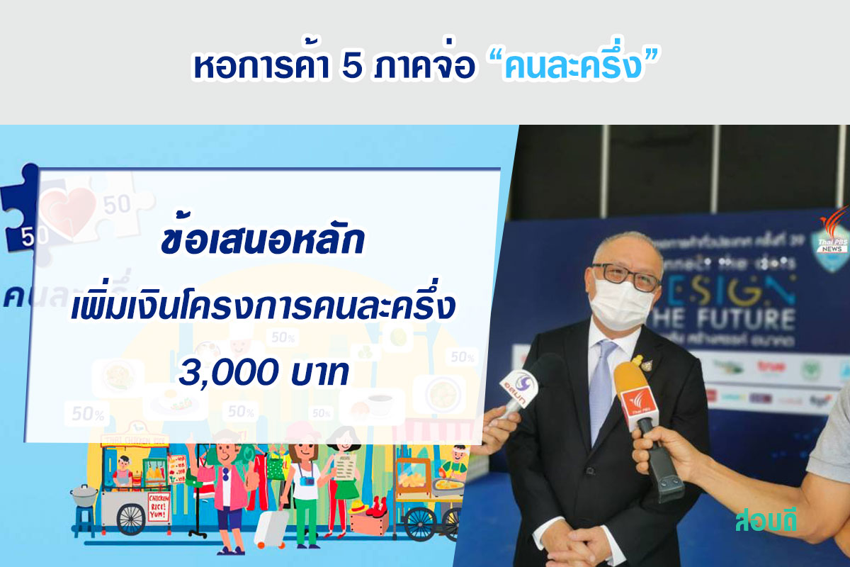 เสนอต่อคนละครึ่ง 3,000 บาท