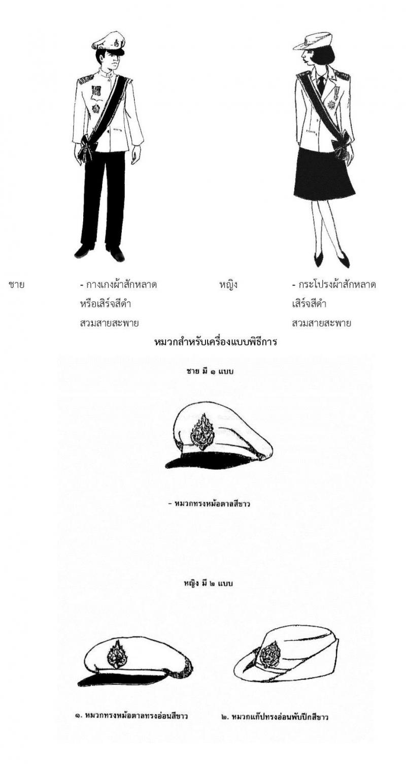 เครื่องแบบของเจ้าหน้าที่ส่วนท้องถิ่นตามกฎกระทรวง ฉบับที่ 11 ลงวันที่ 26 พฤศจิกายน 2542