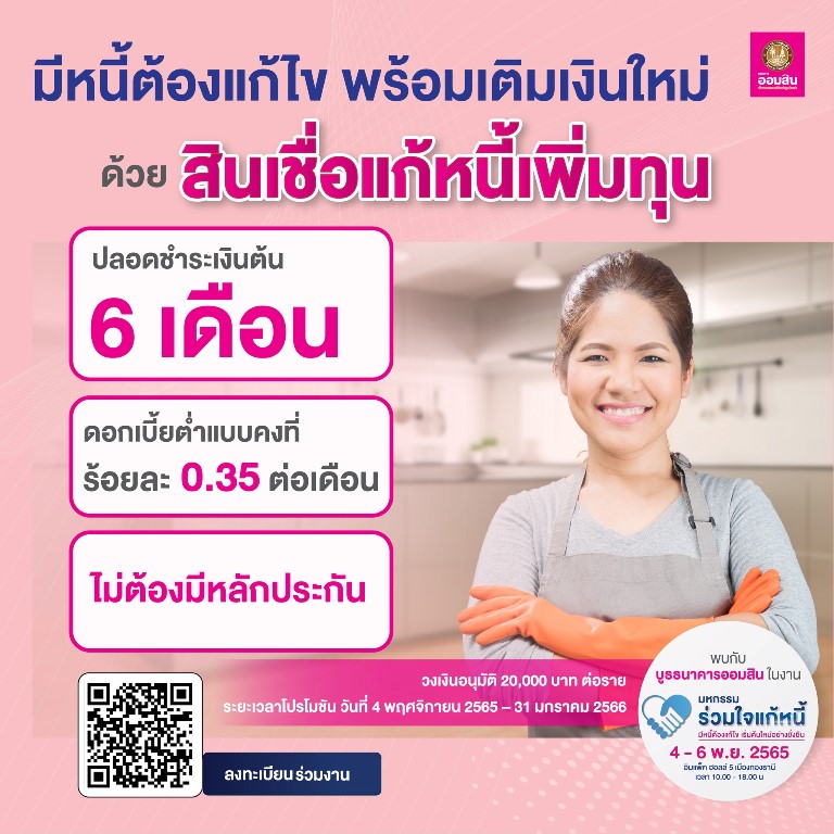 สินเชื่อแก้หนี้เพิ่มทุน แก้หนี้เดิม พร้อมเติมเงินใหม่